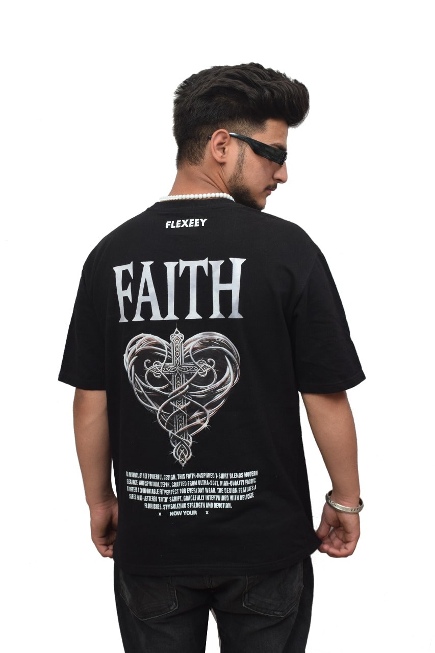 Oversized T-shirt Black printed graphic 