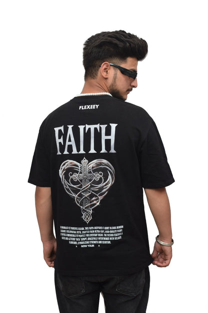 Oversized T-shirt Black printed graphic 